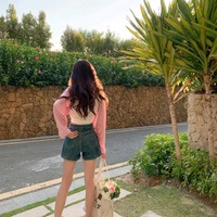 Pink Teddy Bear Patchwork Long Sleeve Shirt  - Thumbnail 7