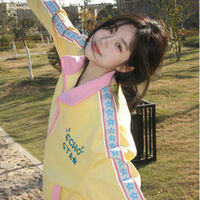 Yellow Y2K Star Embroidery Zip Up Jacket  - Thumbnail 6