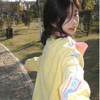 Yellow Y2K Star Embroidery Zip Up Jacket  - Thumbnail 8