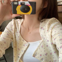 Floral V Neck Button Jacket  - Thumbnail 4