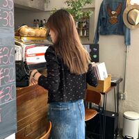 Floral V Neck Button Jacket  - Thumbnail 7