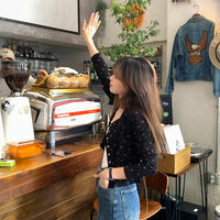 Floral V Neck Button Jacket  - Thumbnail 8