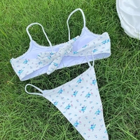 3PCS Floral Bikini Swimsuit Set - Thumbnail 5