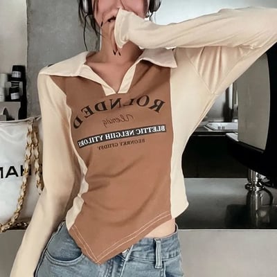 Y2k collar long sleeve shirt  - Thumbnail 2