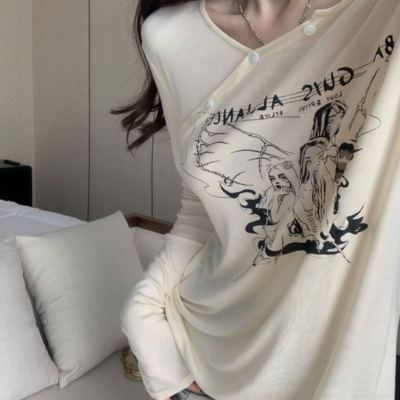 Fairy graphic print long sleeve t-shirt  - Thumbnail 1
