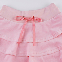 2PCS Pink Zipper Hoodie + Tiered Mini Skirt Set - Thumbnail 8