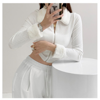 Faux Fur Trim Collar Jacket  - Thumbnail 3