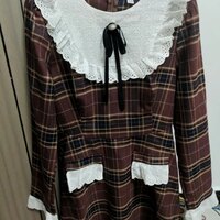 Preppy Plaid Long Sleeve Dress - Thumbnail 6