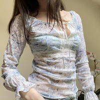 Fairy Floral Lace Patchwork Long Sleeve T-shirt  - Thumbnail 5