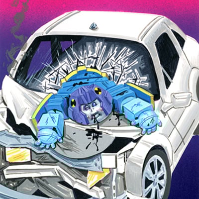 Crash tess / dumb mia final art - trashformers  series 2 2023