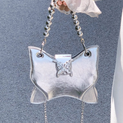 Y2k silver butterfly bag