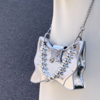 Y2K SILVER BUTTERFLY BAG - Thumbnail 1