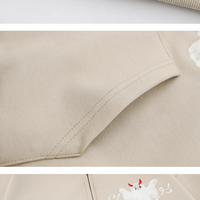 Cute Pink Black Khaki Halloween Ghost Cat Ears Oversize Hoodie Jacket - Thumbnail 9