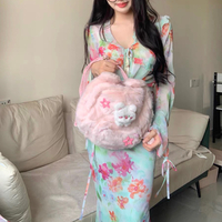 Y2K Bear Pochacco Sanrio Doll Plush Fluff Cute Mini School Backpack Bag - Thumbnail 8