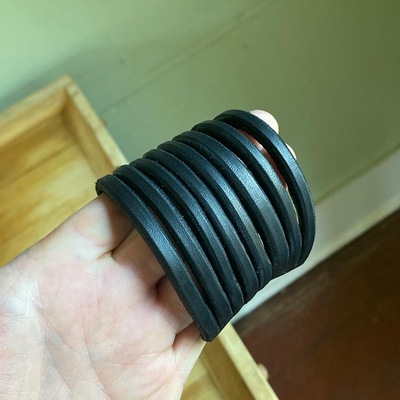 Razors edge leather bands cuff