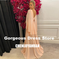 Elegant Dress Women for Wedding Party Formal  Chiffon V-Neck Sexy Mother of the Bride /Groom Dresses for Weddings A Line - Thumbnail 1