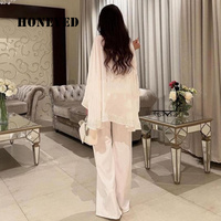 Satin Ankle Length Elegant Mother of the Bride/Groom  Dress For Women 2023 Ruching Wedding Guest Evening Party Prom Gown robe - Thumbnail 1