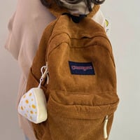 Retro Corduroy Backpack - Thumbnail 1