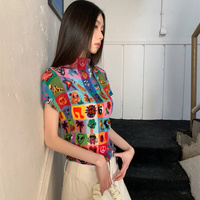 Rainbow Y2K Graphic Print Short Sleeve T-shirt  - Thumbnail 2