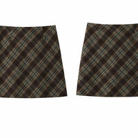 Brown Plaid A-Line Mini Skirt  - Thumbnail 8