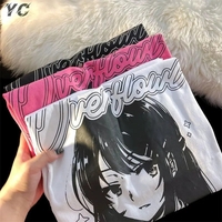 Japanese Manga Girl Shorts Sleeve T-shirt  - Thumbnail 4