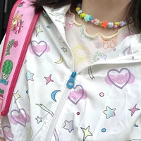 Japanese Cat Rainbow Transparent Mesh Top - Thumbnail 3