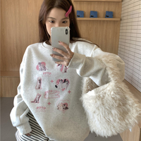 Cat Puppy Print Sweatshirt  - Thumbnail 2