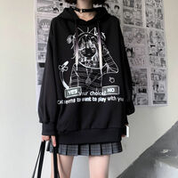 Anime Graphic Print Hoodie  - Thumbnail 3