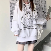 Anime Graphic Print Hoodie  - Thumbnail 6