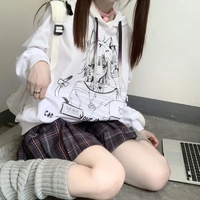 Anime Graphic Print Hoodie  - Thumbnail 7