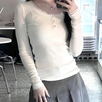 Pink Lace Trim Long Sleeve Shirt  - Thumbnail 5