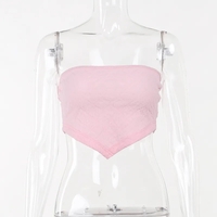 White Frill Strapless Top - Thumbnail 3