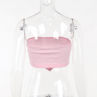 White Frill Strapless Top - Thumbnail 4