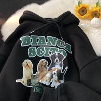 Dog Print Long Sleeve Hoodie  - Thumbnail 1