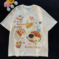 Brown Baked Food Print Short Sleeve T-shirt  - Thumbnail 1