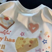 Brown Baked Food Print Short Sleeve T-shirt  - Thumbnail 3