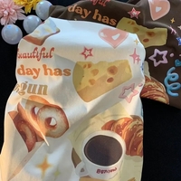 Brown Baked Food Print Short Sleeve T-shirt  - Thumbnail 5