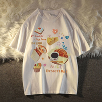 Brown Baked Food Print Short Sleeve T-shirt  - Thumbnail 6