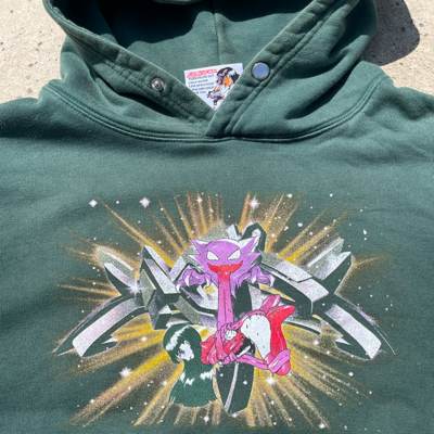 Shibari dream eater hoodie (faded green)