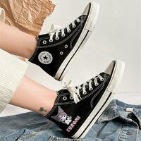 Kawaii Kuromi Print Canvas Sneakers - Thumbnail 1