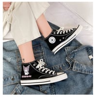 Kawaii Kuromi Print Canvas Sneakers - Thumbnail 5