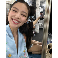 Blue Flower Embroidery Collar Vest Top - Thumbnail 4