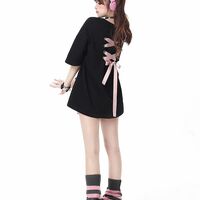 Bow Bandage Oversized Short Sleeve T-shirt  - Thumbnail 4