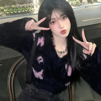 Black Fluffy Butterfly Sweater  - Thumbnail 2