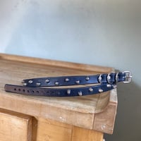 Staggered 1-Row short British stud belt (3 D-Rings) - Thumbnail 2