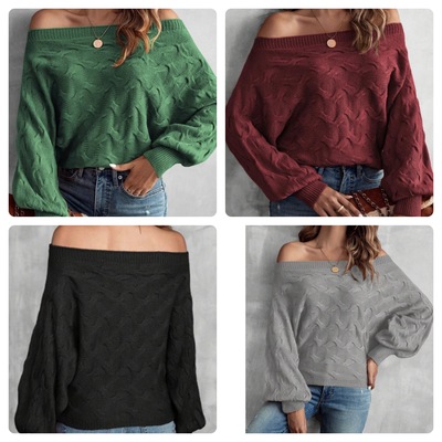 Knit Off The Shoulder Sweater-TD