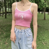 Strawberry Frill Print Patchwork Tank Top - Thumbnail 1