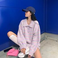 Rainbow Striped Knit Sweater  - Thumbnail 1