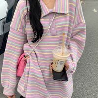 Rainbow Striped Knit Sweater  - Thumbnail 2
