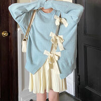 Blue Sweet Bow Sweater  - Thumbnail 1